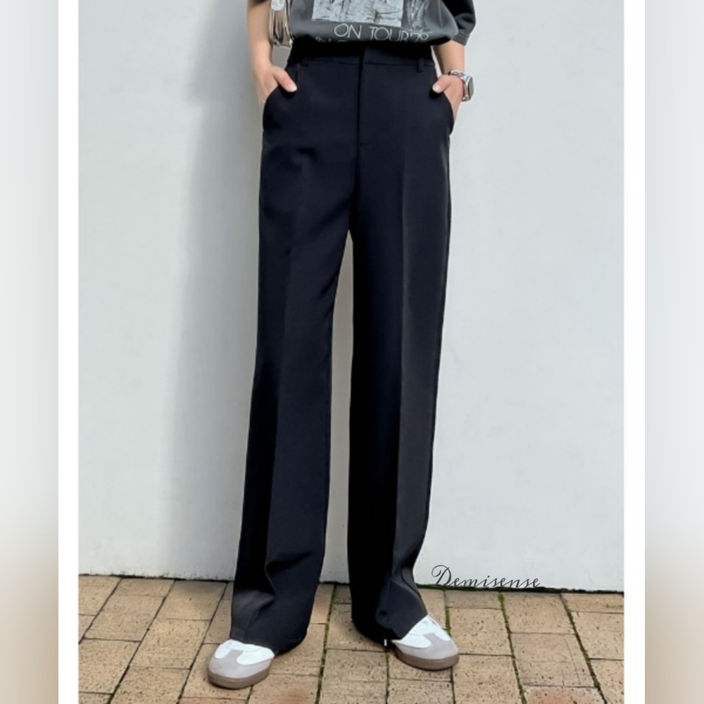 Cut twills center press slacks pants